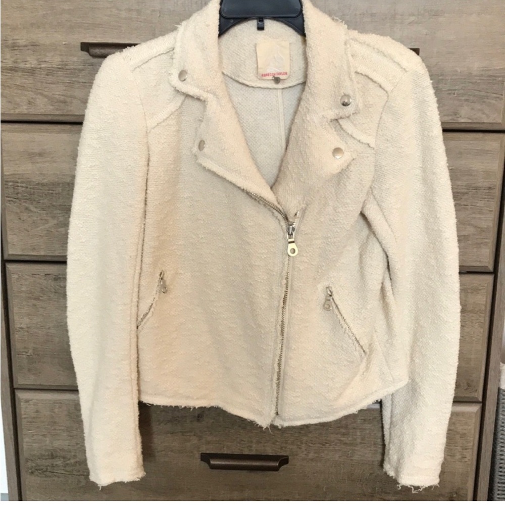 Rebecca Taylor Soft cream blazer modern